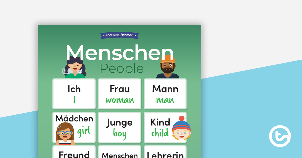 Preview image for People – German Language Poster - teaching resource