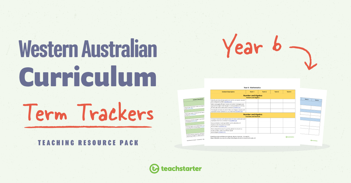 Preview image for Term Trackers Resource Pack (WA Curriculum) - Year 6 - resource pack