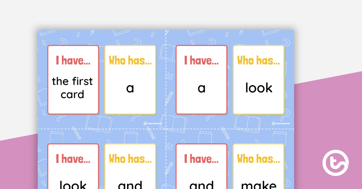 Preview image for I Have, Who Has? Game - Dolch PrePrimer Sight Words - teaching resource