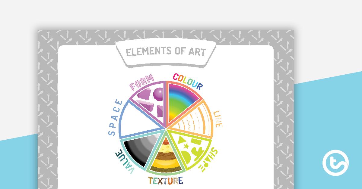 艺术元素海报包的预览图像 - 教学资源