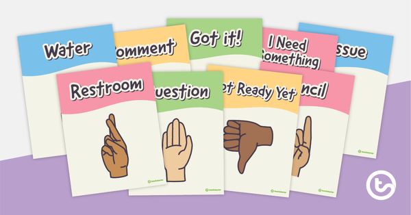 Preview image for Classroom Hand Sign Posters - teaching resource