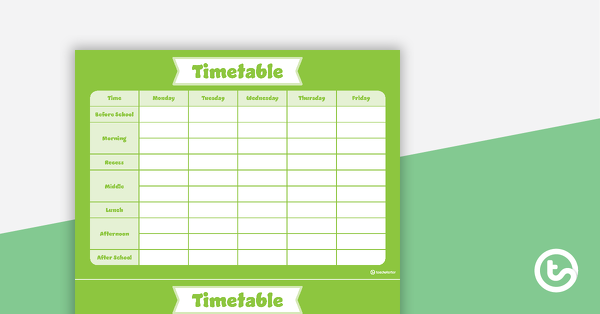 纯绿色的缩略图-时间表规划师教学资源