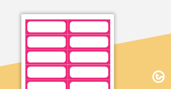 Thumbnail of Plain Pink - Name Tags - teaching resource