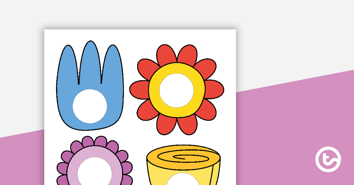 Preview image for Thanks For Helping Us Grow Flower Templates - teaching resource