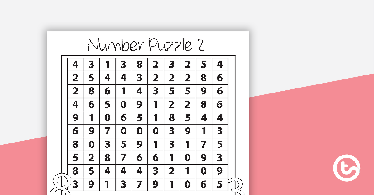 Preview image for Number Wordsearch with Solution - 2 - teaching resource