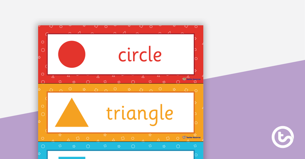 Preview image for 2D Shapes Word Wall - teaching resource