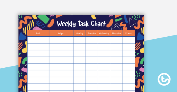 Preview image for Sketchy Shapes – Weekly Task Chart - teaching resource