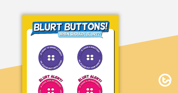 Thumbnail of Blurt Buttons Set Up - Classroom Management - teaching resource
