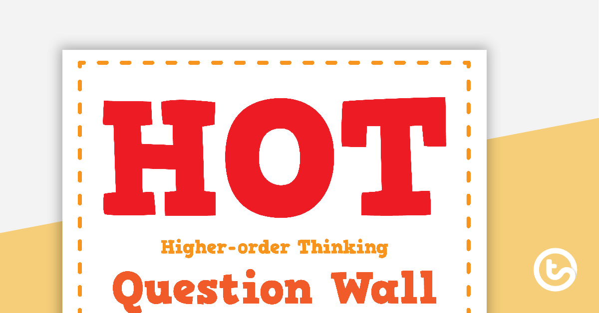 Preview image for HOT (Higher Order Thinking) Questions Wall - teaching resource