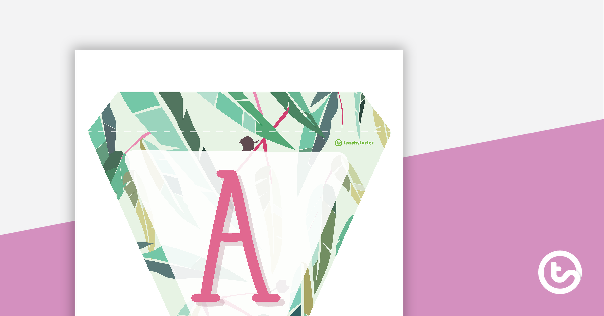 Preview image for Gum Leaves - Letters and Numbers Bunting - teaching resource