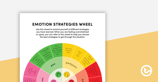 Preview image for Emotion Strategies Wheel - teaching resource