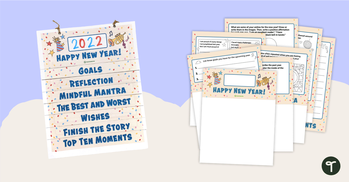 Preview image for New Year's Flip Book Template - teaching resource