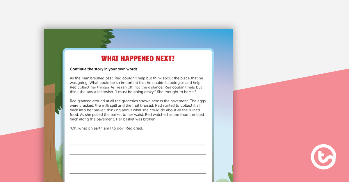 Preview image for What Happened Next? Little Red Riding Hood Writing Template - teaching resource