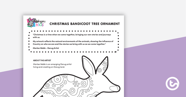 Thumbnail of Christmas Tree Ornament - Bandicoot - teaching resource
