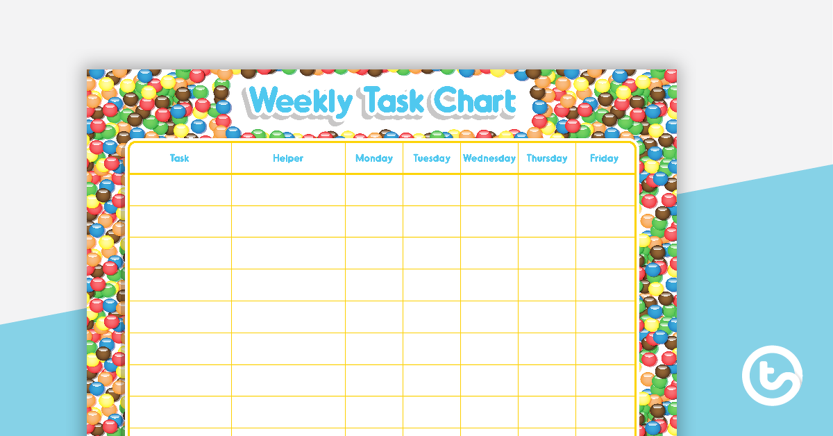 预览图像巧克力按钮-每周任务图表-教学资源