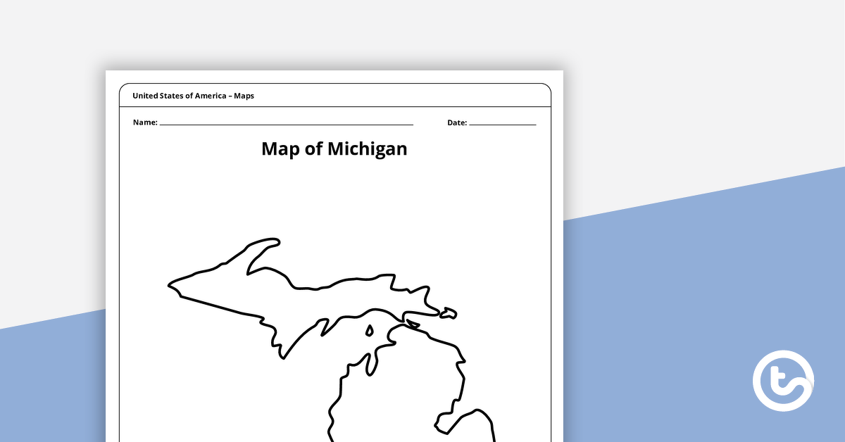 为密歇根模板的地图预览图像-教学资源