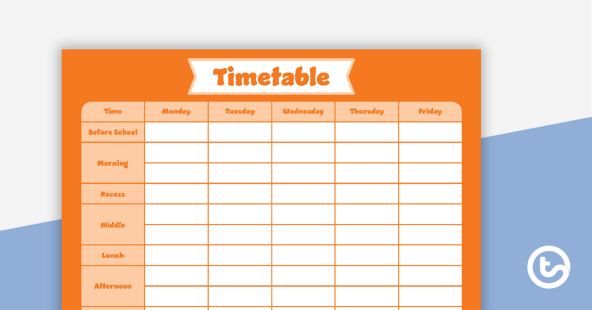 普通橙色预览图像 - 时间表策划 - 教学资源