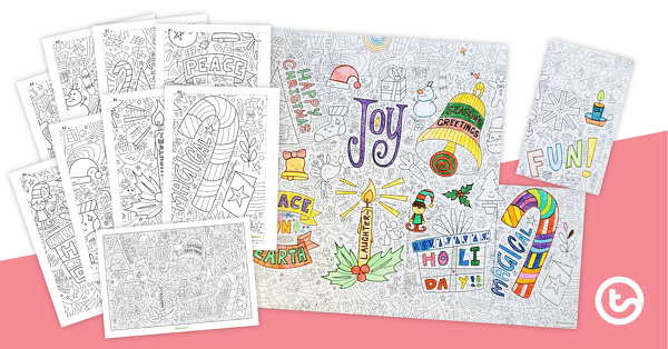 Thumbnail of Giant Colouring Sheet – Christmas - teaching resource