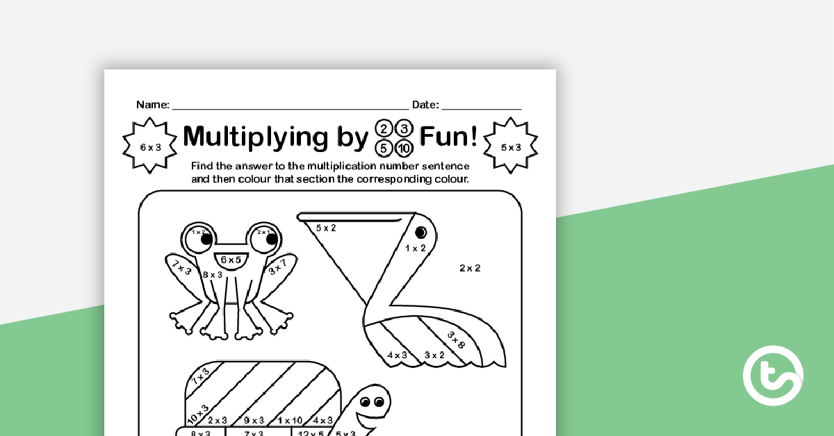 Preview image for Colour by Number - 2, 3, 5, 10 Multiplication - teaching resource