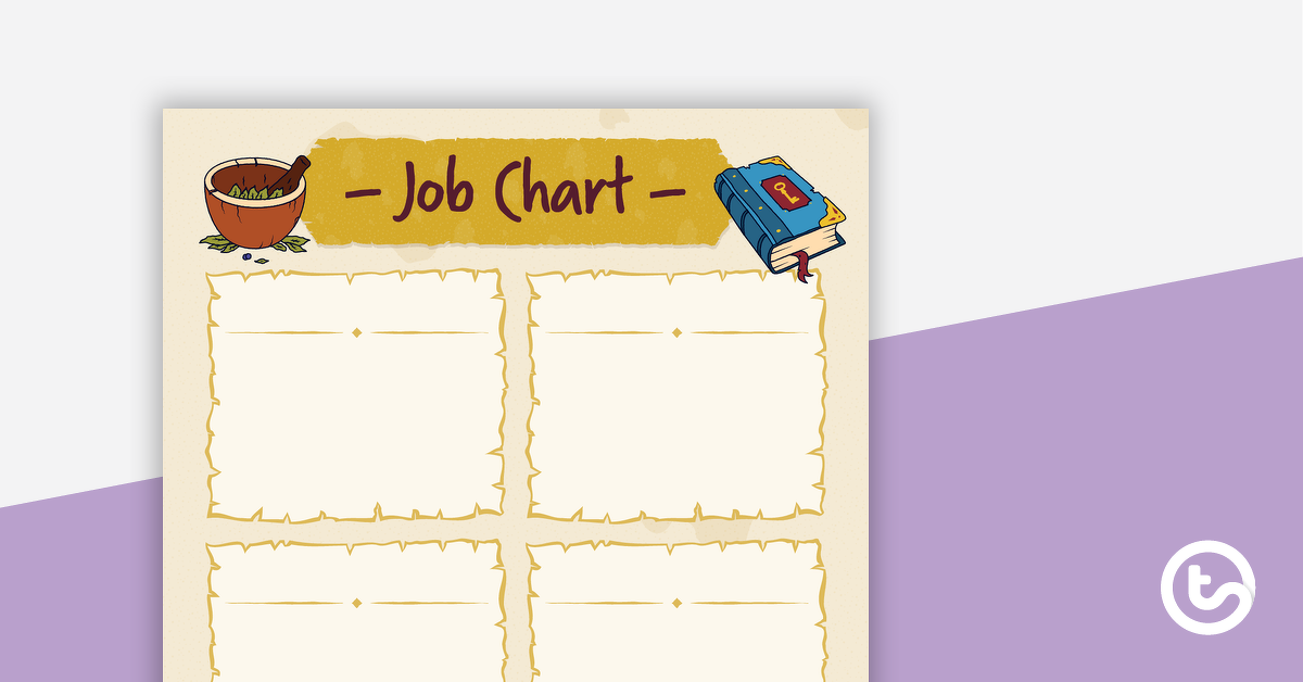 Preview image for Sorcerer Supplies – Job Chart - teaching resource