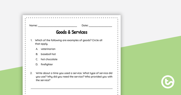 商品和服务工作表-教学资源的缩略图