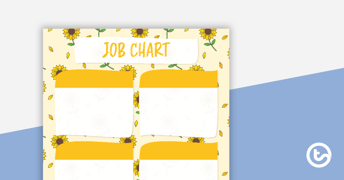 Preview image for Sunflowers – Job Chart - teaching resource