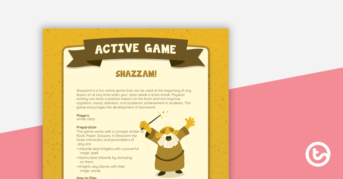 预览图像Shazzam !活跃的游戏——教学资源