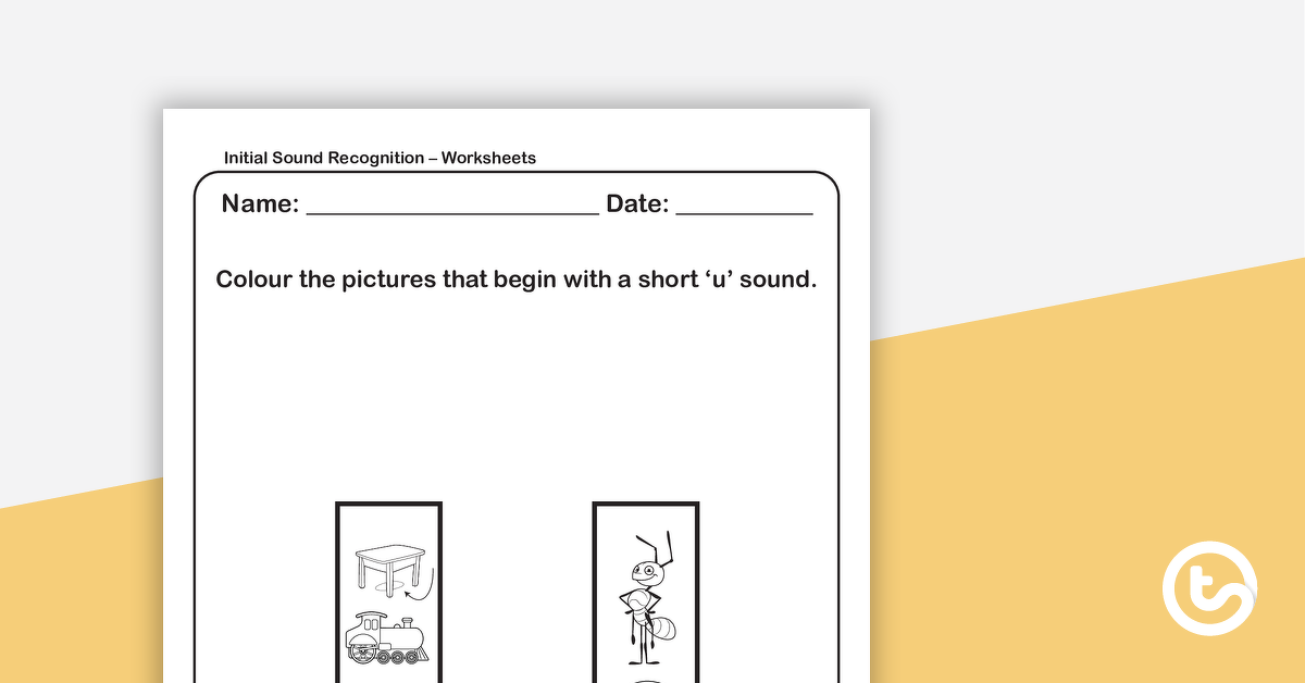 Preview image for Initial Sound Recognition Worksheet (Lower Case) – Letter u - teaching resource