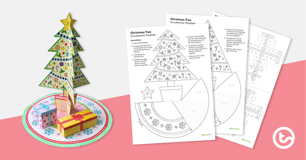 圣诞树圆形的预览图像 - 工艺活动 - 教学资源