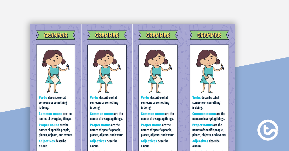 Preview image for Grammar Bookmarks – Lower Grades - teaching resource