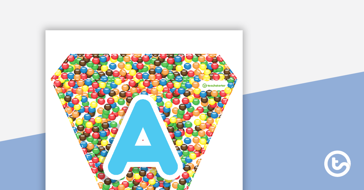 Preview image for Chocolate Buttons - Letters and Numbers Pennant Banner - teaching resource