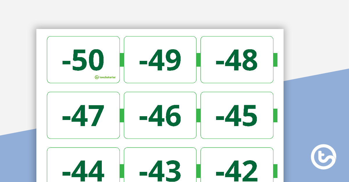positive and negative numbers teaching resources teach starter