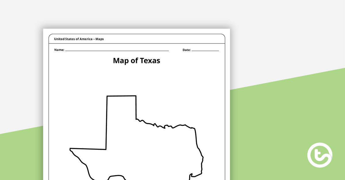 德州模板地图预览图像 - 教学资源