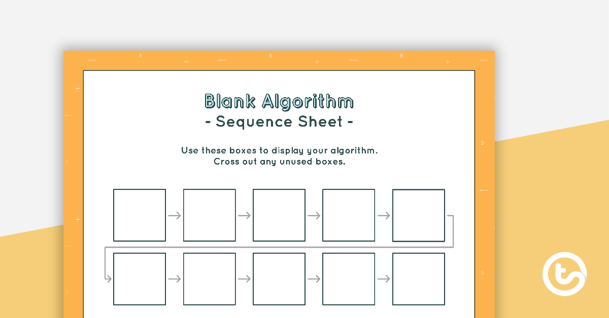 Preview image for 10-Step Algorithm Sequence Sheet - Lower Primary - teaching resource