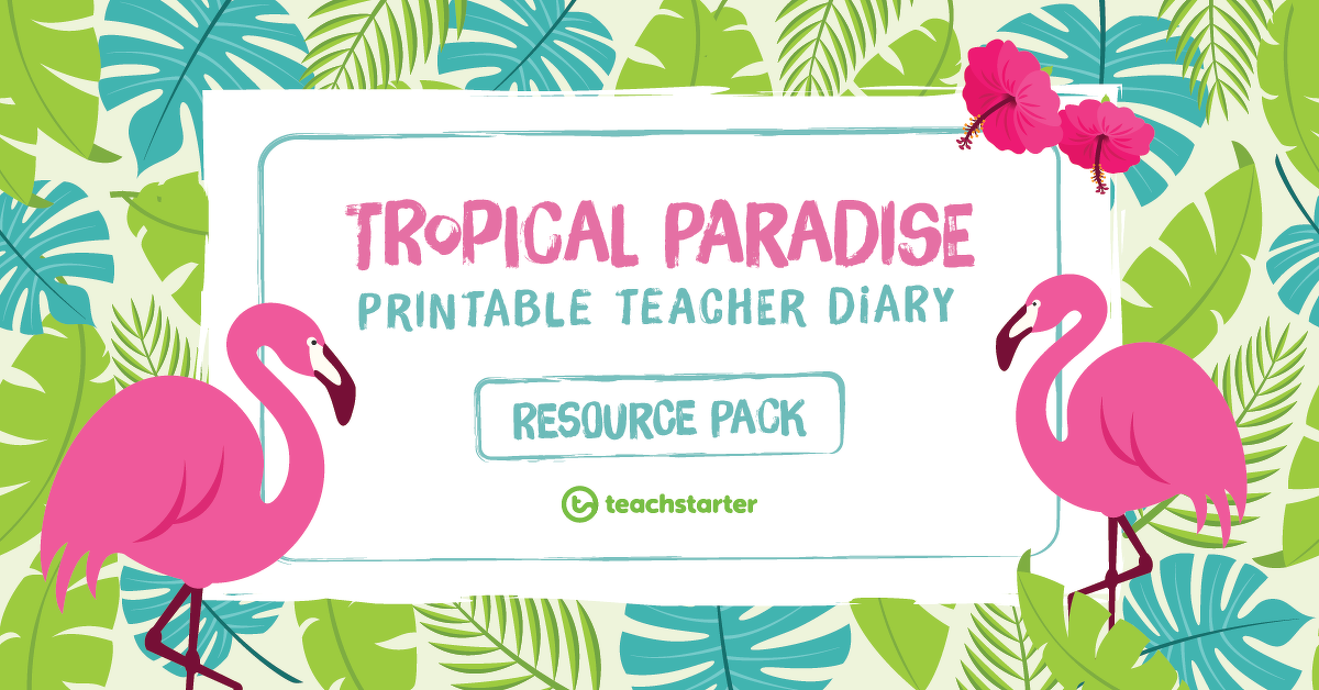 热带天堂可打印预览图像老师规划师资源包——资源包