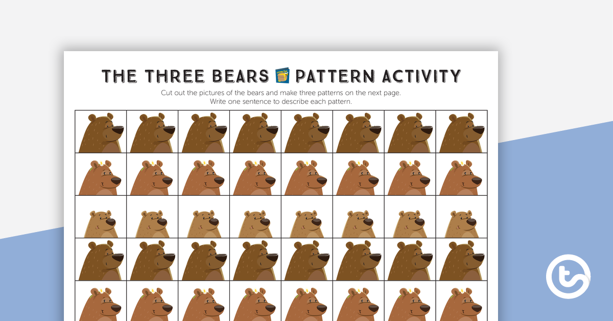 预览图像的三只熊模式活动——教学资源