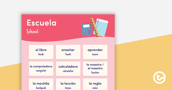 学校-西班牙语海报-教学资源的缩略图
