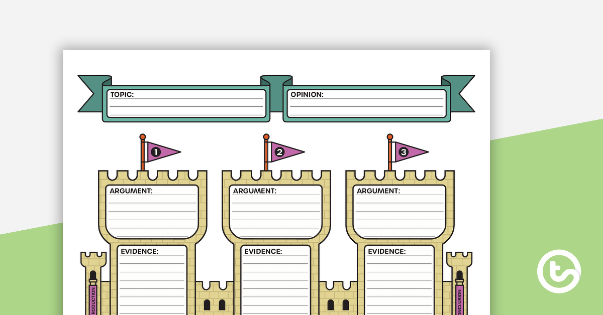 Preview image for Opinion Planning Template – Castle - teaching resource