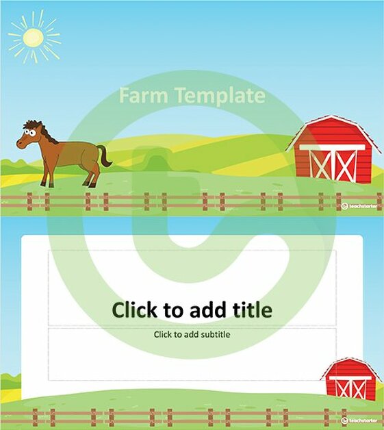 Preview image for Farm Yard – PowerPoint Template - teaching resource