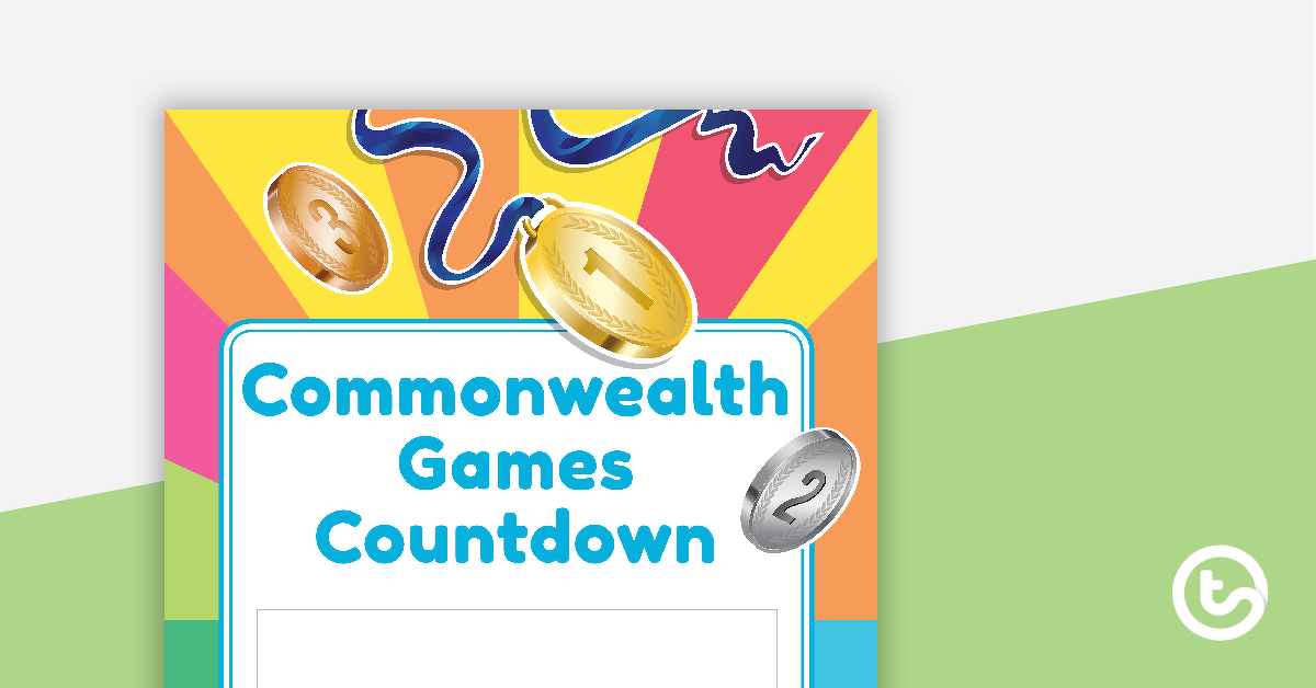 Preview image for Commonwealth Games Countdown Poster - teaching resource