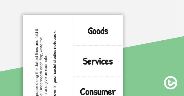 Thumbnail of Goods and Services Vocabulary Foldable - teaching resource