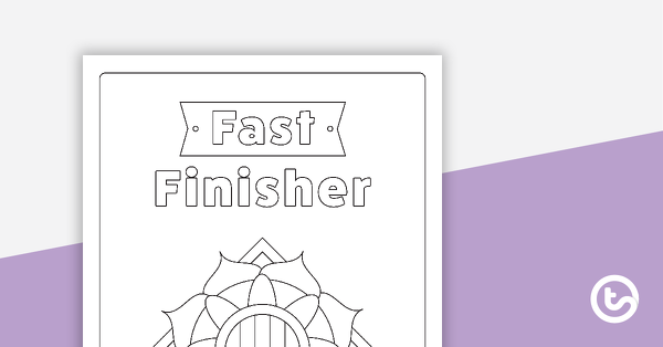 Thumbnail of Split Class/Fast Finisher Booklet Front Cover - Mandalay Pattern 1 - teaching resource