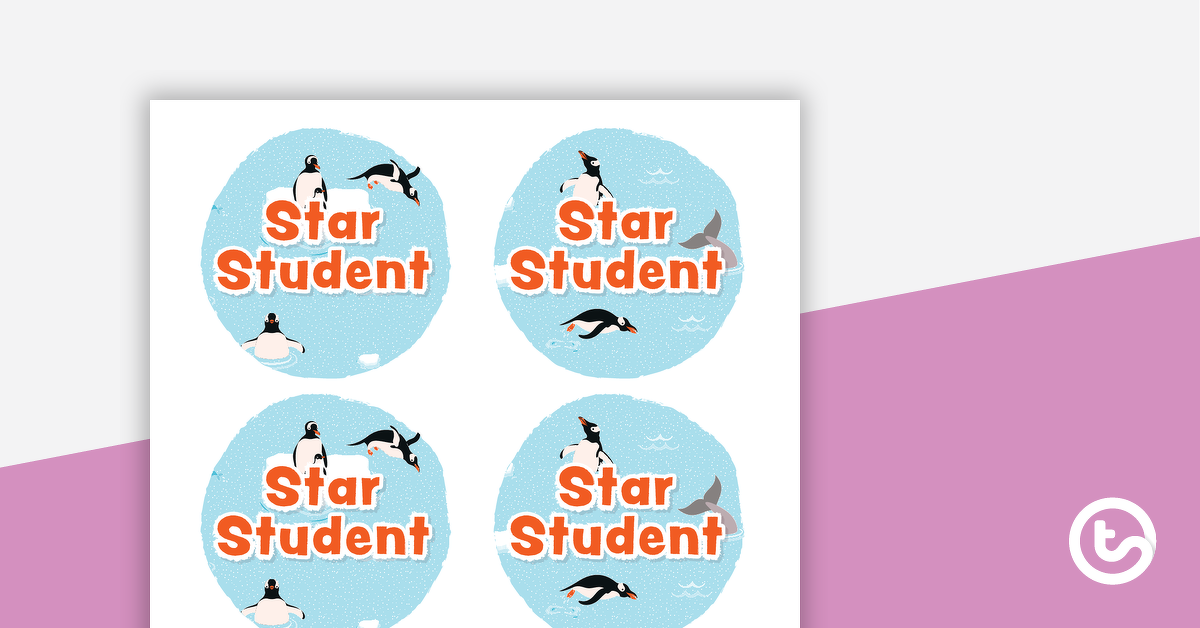 预览图像的企鹅——明星学生徽章——教学资源