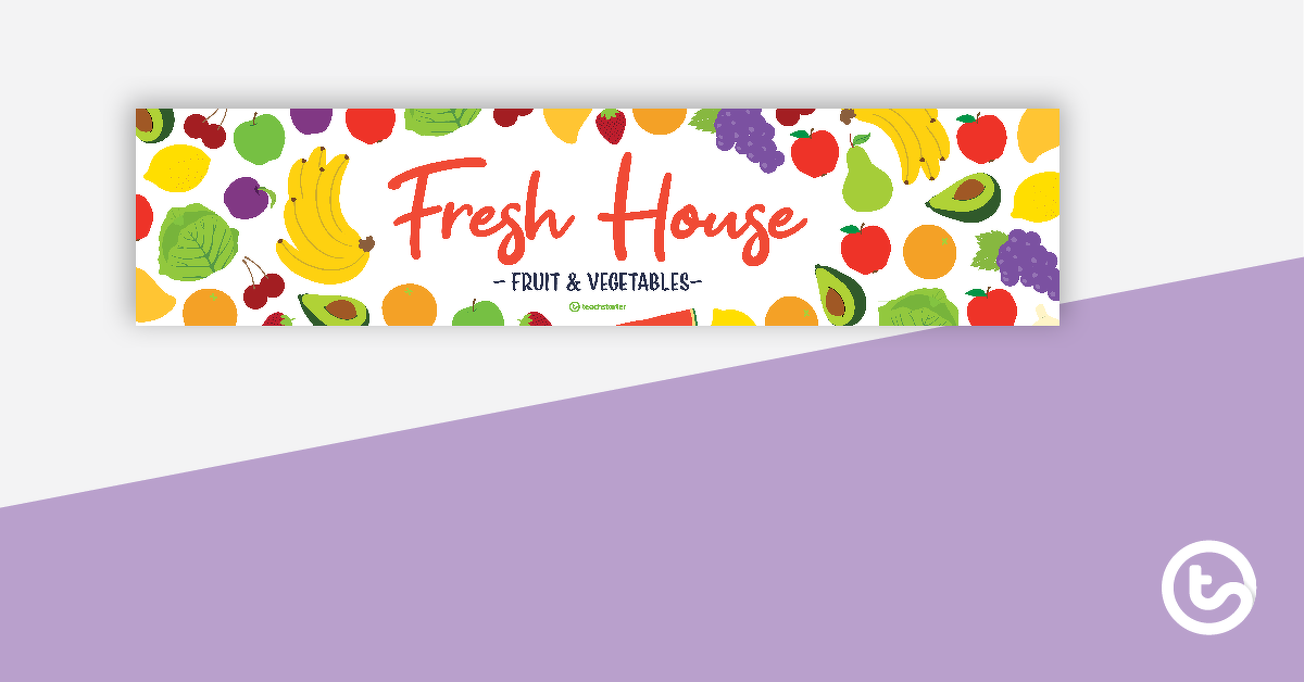 Preview image for Fruit and Vegetable Shop Role Play - Main Shop Sign - teaching resource