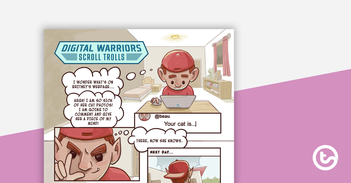 Preview image for Digital Warriors: Scroll Trolls – Worksheet - teaching resource