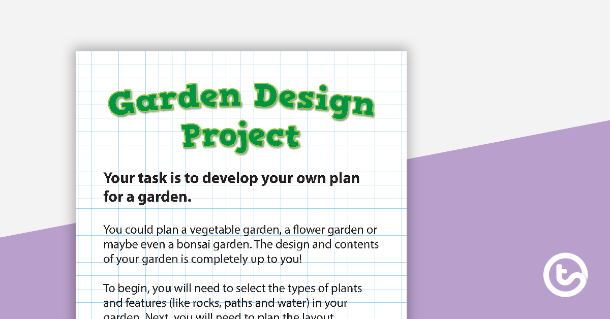 Preview image for Garden Design Project - teaching resource