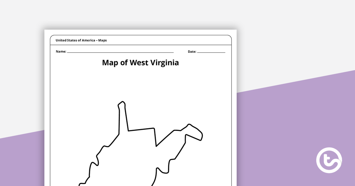 为西弗吉尼亚模板的地图预览图像-教学资源