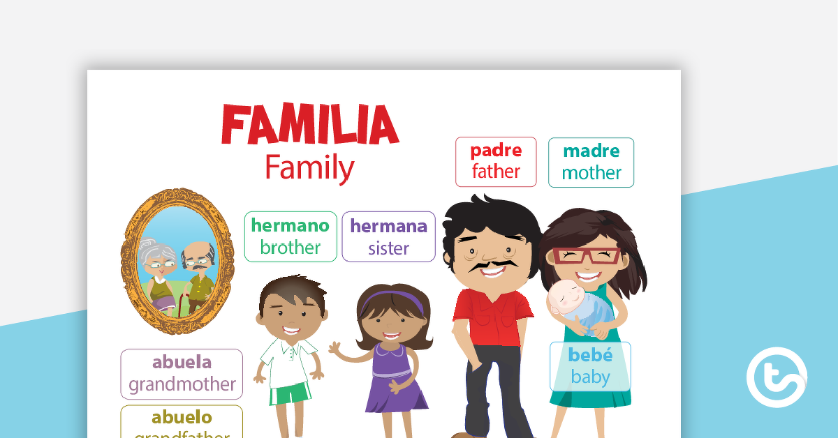 Preview image for Family - Spanish Language Poster - teaching resource