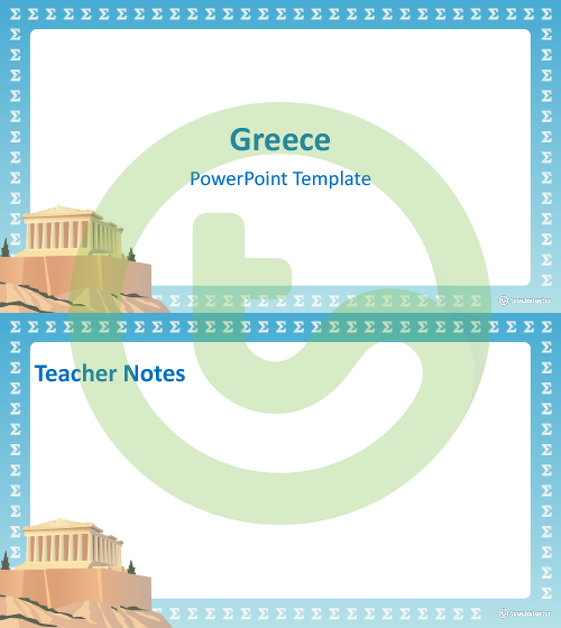 Preview image for Greece - PowerPoint Template - teaching resource