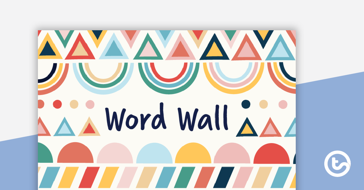 Preview image for Geometric Boho - Word Wall Template - teaching resource